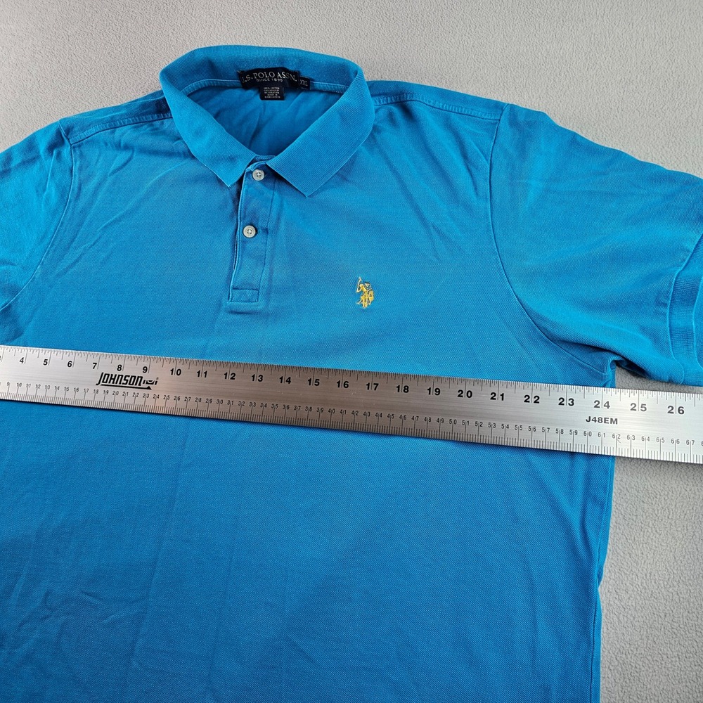 US Polo Assn Short Sleeve Polo Shirt Mens Size XXL Blue Classic‎ Fit - Picture 4 of 10